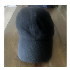 Quince 100% Cashmere Black Baseball Cap Adjustable Men's M/L