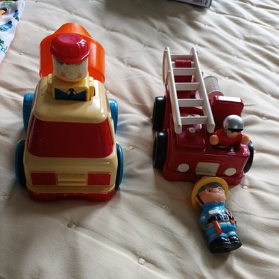 Fahrzeuge Zementmischer und Feuerwehr Push and Go