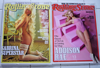 Lot of 2 ROLLING STONE MAGAZINES: SABRINA CARPENTER ADDISON RAE BAD BUNNY