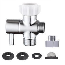 Hsmhose Bidet T Adapter with Shut off Valve,Metal T Valve for Bidet 7/8  X 7/...