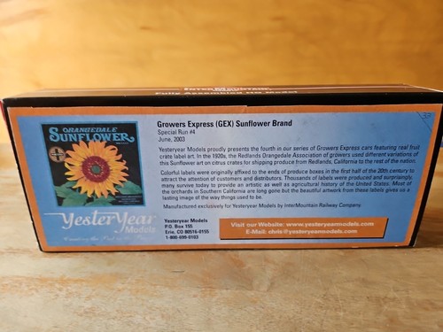 Intermountain HO GEX Growers Express Sunflower Wood Side Refrigerator Car NIB - Picture 2 of 4