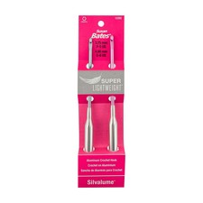 Susan Bates Silvalume Set of 2 Super Lightweight Crochet Hooks  F  G