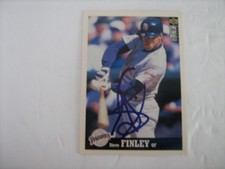STEVE FINLEY SAN DIEGO PADRES AUTOGRAPHED 1997 UPPER DECK BASEBALL CARD