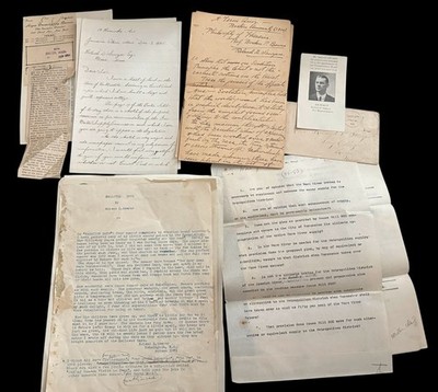 Roland D Sawyer Socialist Archive Manuscript Boston MA House Bills Reverend RARE