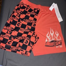 NWT Gap X Hot Wheels Boys Orange Pajama Shorts Size 12
