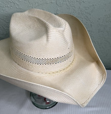 John B Stetson Vented Straw Hat 58  7 1/4