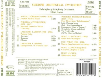 OKKO KAMU / HELSINGBORG SYMPHONY ORCHESTRA SWEDISH ORCHESTRAL FAVOURITES NEW CD