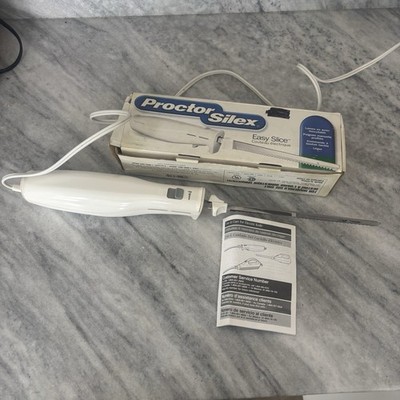 Proctor Silex Easy Slice Electric Knife White 74311 Handheld Kitchen Carvingtool