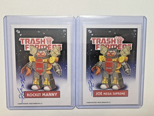 Trash Formers - Rocket Manny & Joe Mega Supreme  2 Card Set M. Pingitore Signed
