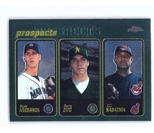 2001 Topps Chrome Prospects CC Sabathia / Barry Zito / Ryan Anderson #288