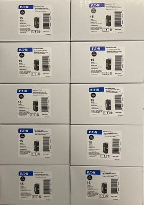 #ad 10PCS CUTLER HAMMER EATON BRP115AF 15A AFCI PLUG ON NEUTRAL BREAKER NEW IN BOX $369.99