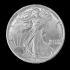 1988 1oz BU American Eagle Silver Dollar + Free 2004-S US Mint Proof Set