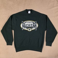 Vintage 90  s Pro Player NFL Green Bay Packers Green Pullover / Sweater Large