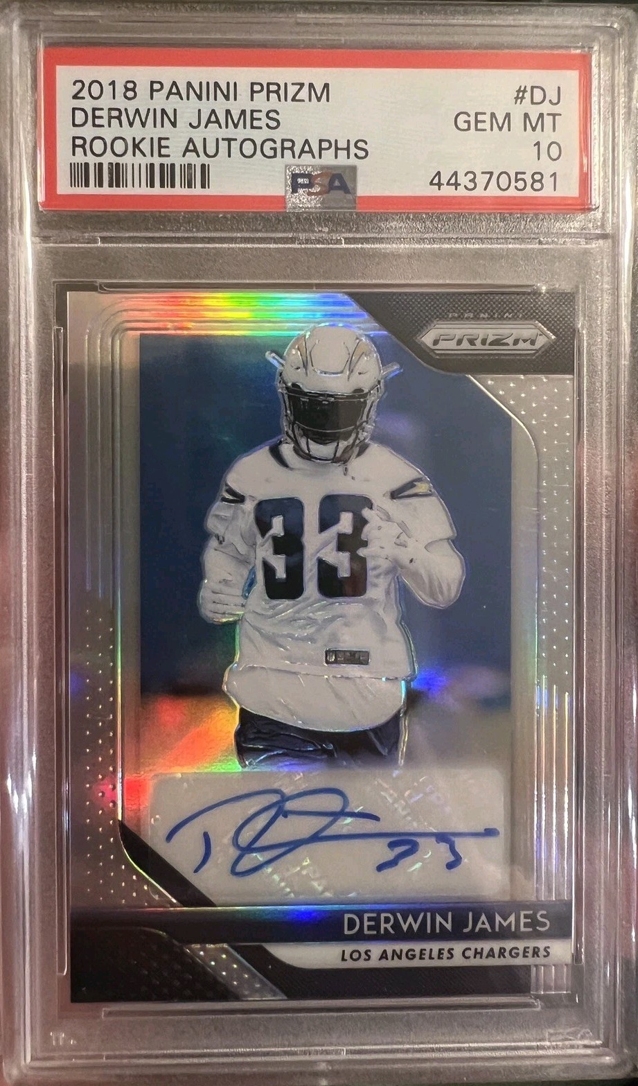 Derwin James Panini Prizm Rookie Autographs #DJ Silver