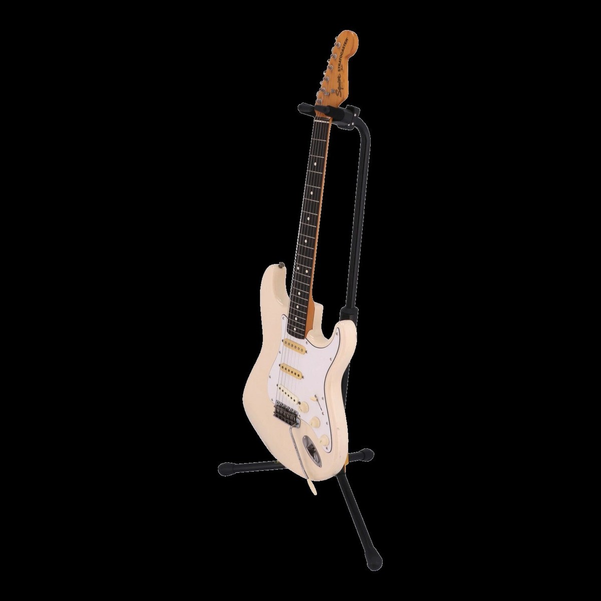 Squire STRATOCASTER Used JV White w/Soft case | eBay