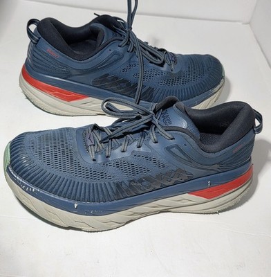 Hoka One One Bondi 7 Men's Size 11.5 Blue Outer Space Running Shoes Real Comfort