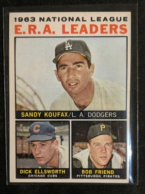 1964 Topps - League Leaders Sandy Koufax, Bob Friend, Dick Ellsworth #1 Sandy...