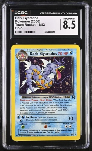 POKEMON 2000 DARK GYARADOS 8/82 TEAM ROCKET HOLO CGC 8.5