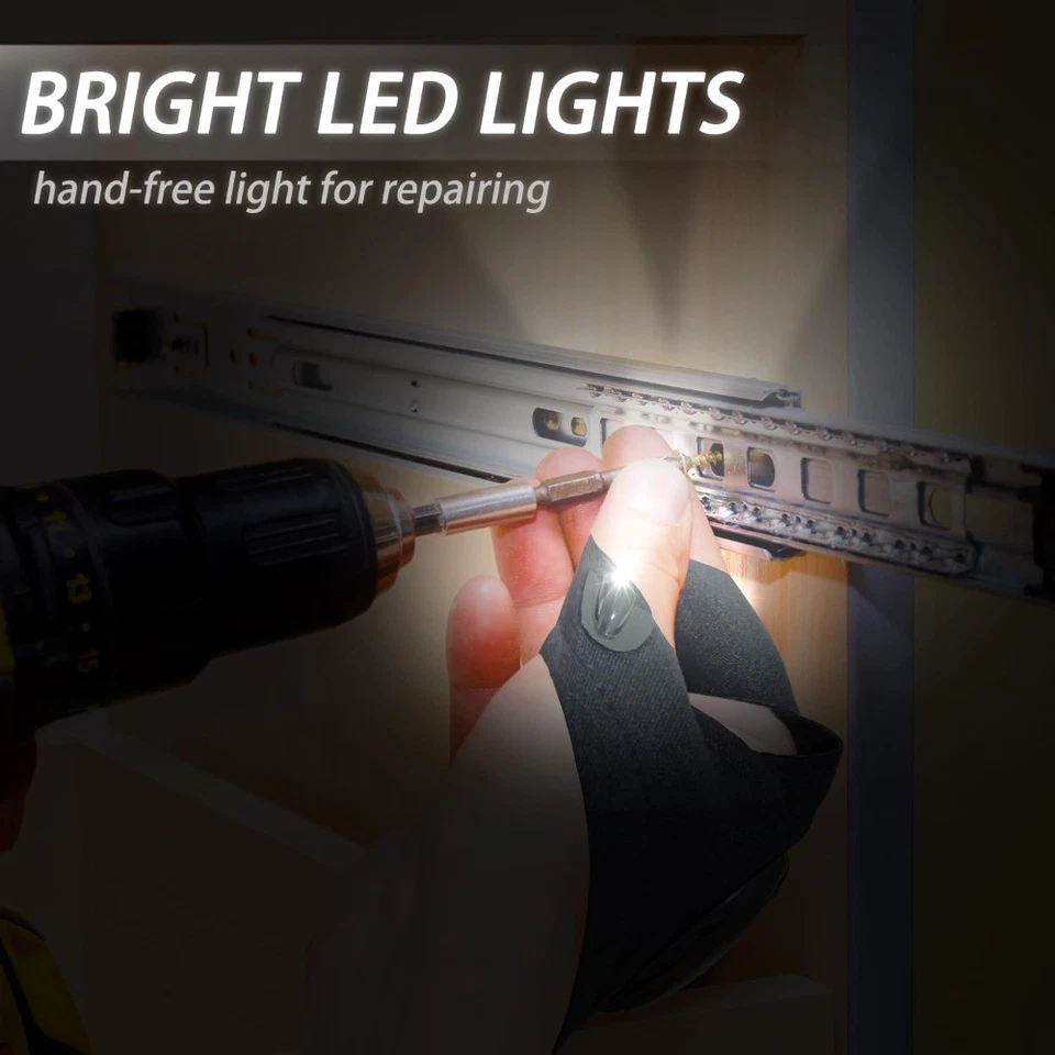 1 Pair LED Flashlight Gloves for Outdoor Fishing Camping Hiking Gloves Men Women - Image 3 of 4