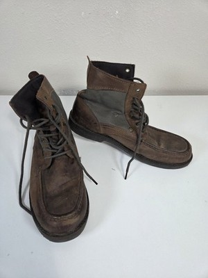 Steve Madden Mens Diablo Leather Boots sz 12 Brown Lace Up
