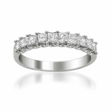 1.00 Carat, Prong Set 14K White Gold Princess-cut Diamond Bridal Engagement Ring