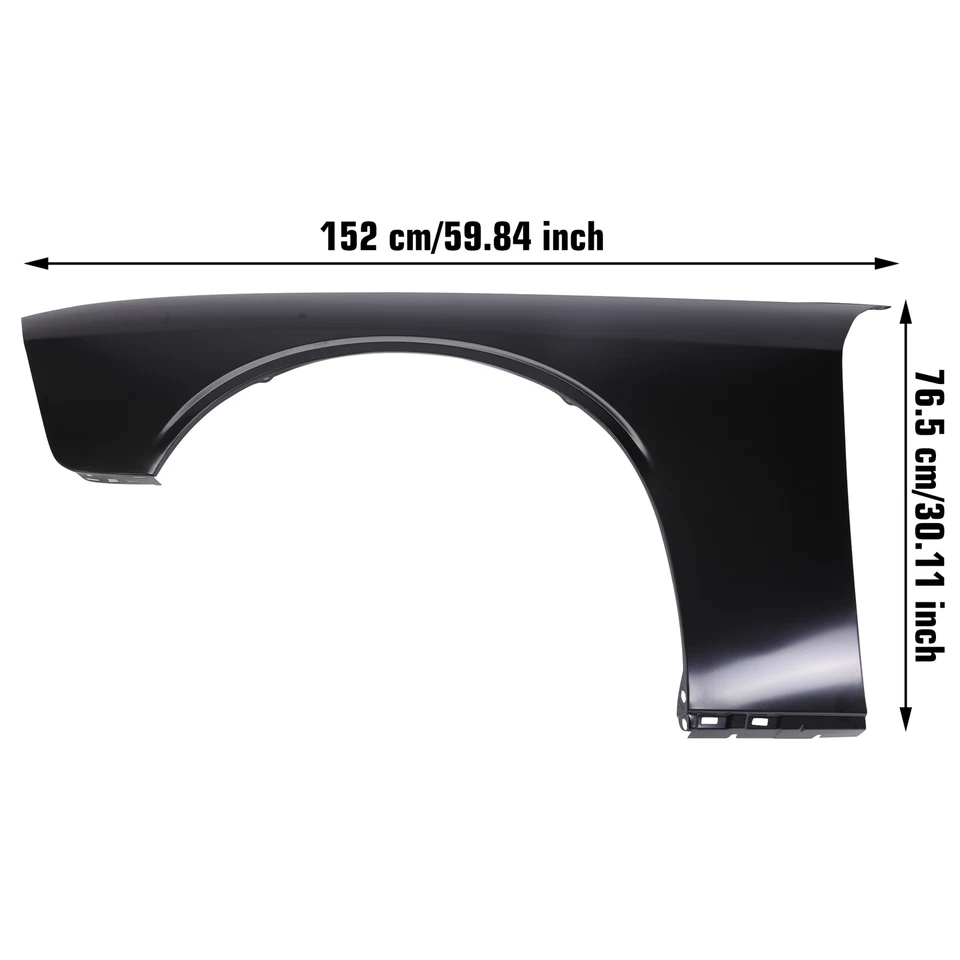 Front Driver Side Fender For 2008-2022 Dodge Challenger Left Side Primed Steel - Изображение 3 из 4