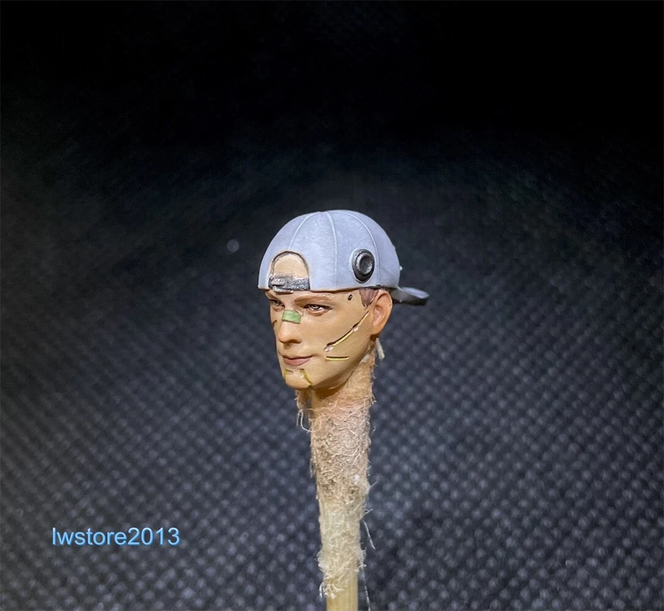 Cabeza de sombrero de hombre punk 1:18 tallada para figura de acción masculina de 3,75" juguetes corporales Foto 4 de 4