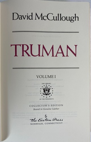 Truman by David McCullough, Volumes I & II, Easton Press 1994 - Picture 9 of 14