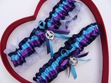 NEW Wedding Garter Purple Turquoise Navy Blue White Prom GetTheGoodStuff