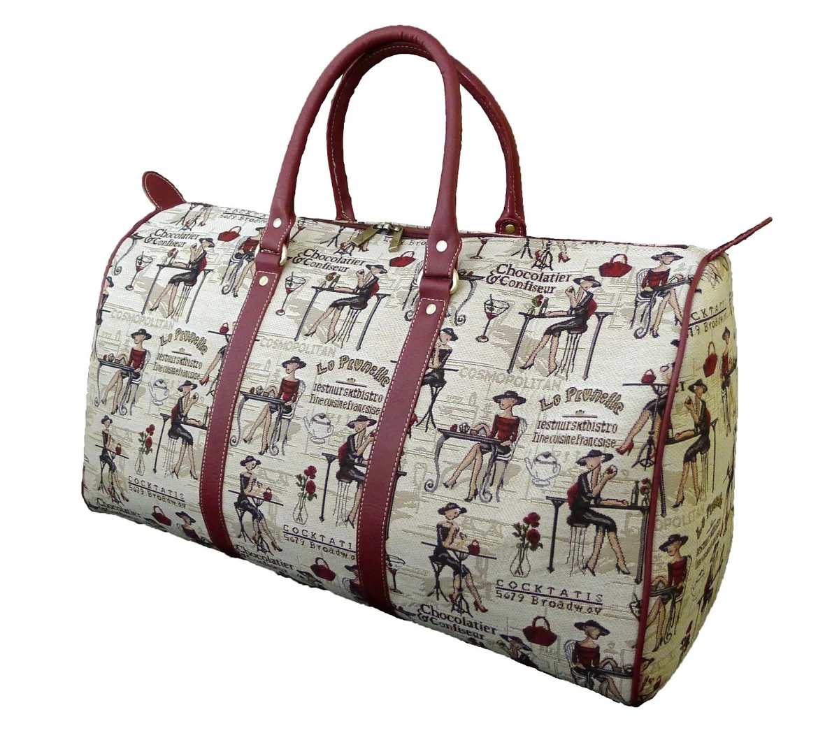 Tapestry Large Bag Bags Weekend Bag Carry On - PARIS GIRL | eBay