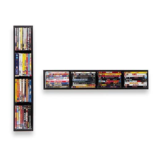 YouHaveSpace CD DVD Storage Shelf for Wall, 34 Inch Cube Storage Media Shelf and