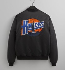 Kith for the New York Knicks Ball Satin Bomber Jacket Varsity City Logo Size XL