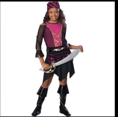 Rubie's Bratz Pirate 3-Piece Halloween Costume Girls Size Medium Sz 8-10 New 