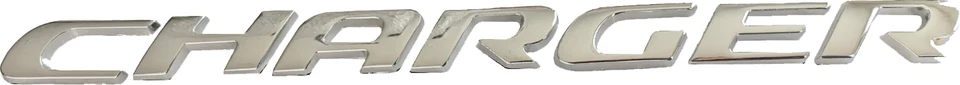 Charger Letters Badge Silver Nameplate Chrome Emblem for Rear Trunk Lid Dodge - Image 2 of 4