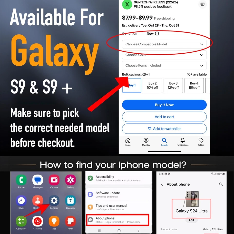 Funda resistente resistente a prueba de golpes con clip para cinturón para Samsung Galaxy S9 S9 Plus Foto 2 de 4