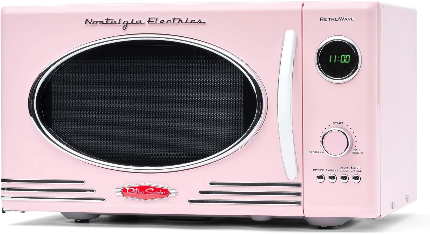 Retro Countertop Microwave Oven - Large 800-Watt - 0.9 Cu Ft - 12 Pre-Programmed