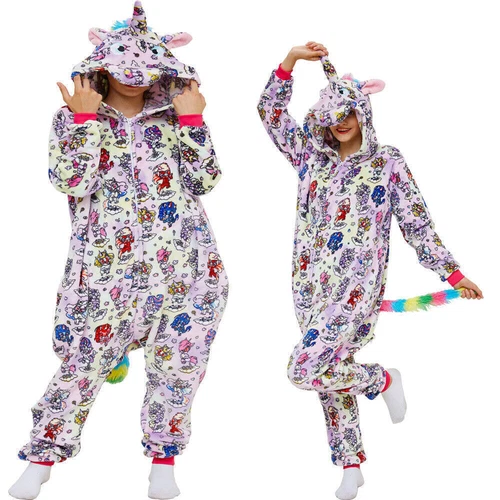 Unisex Pyjama Pajamas Kigurumi Onesie11 Adult Animal Xmas Cosplay Costume New - Picture 10 of 19