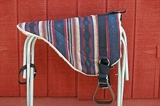BAREBACK SADDLE PAD MIDNIGHT BLUE HORSE SIZE ADJUSTABLE REMOVEABLE STIRRUPS