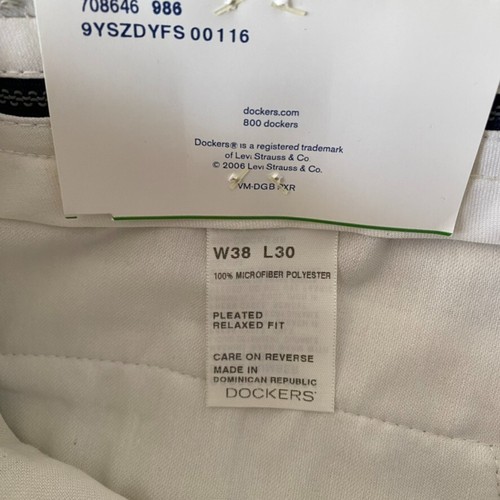 Dockers Golf Performance Pants Mens 38 x 27.5 (Measured) Relaxed Fit Cool Effect - Picture 12 of 15