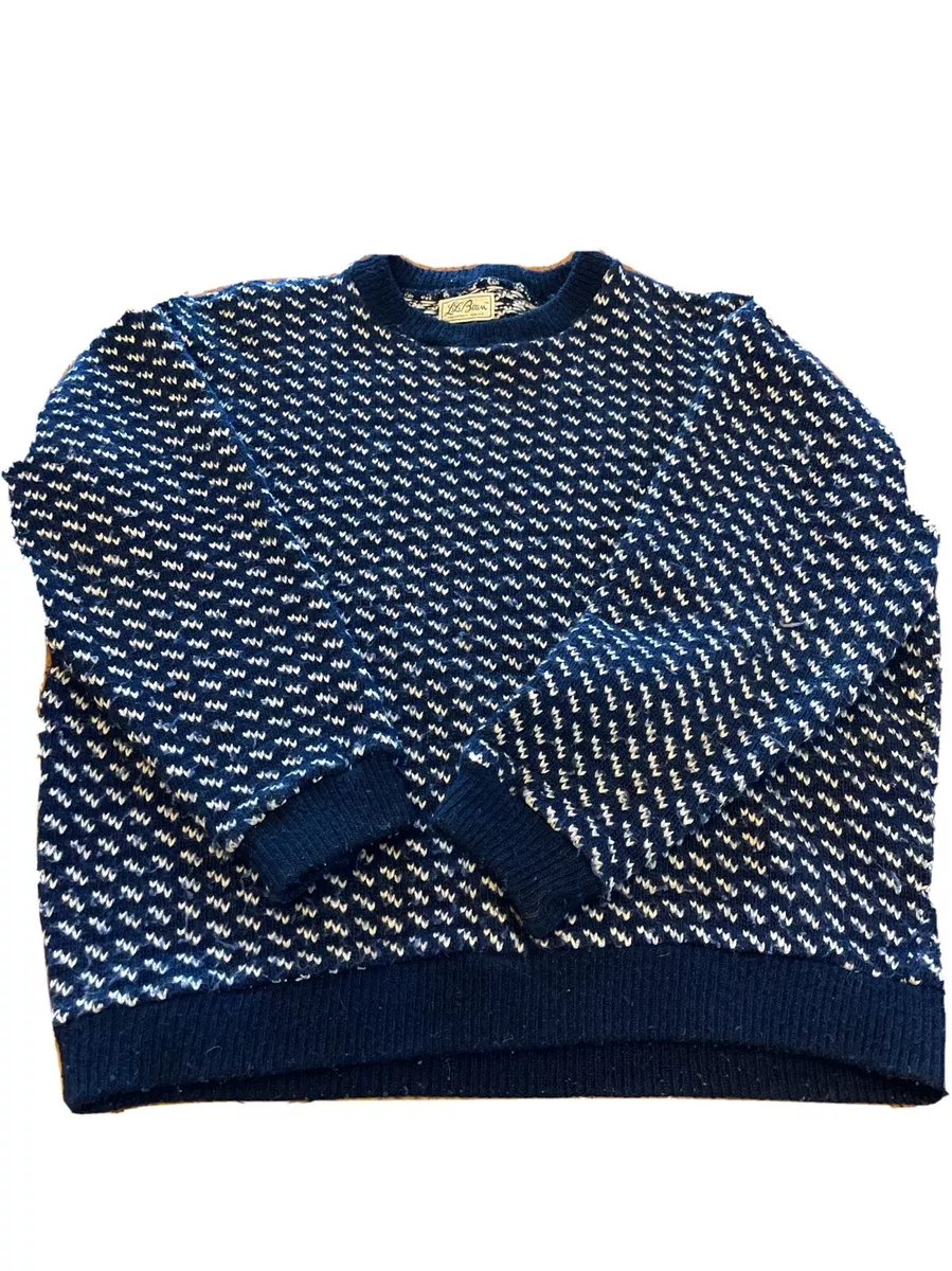 Vintage LL Bean Birdseye Norwegian Wool Blend Seater Women’s Lg Or XL Or Men Sm