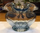 Vintage Fenton Light Blue Colored Wisteria Candy, Trinket Dish or Candle Holder