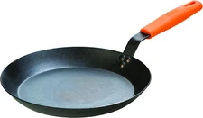 Lodge Manufacturing Company CRS12HH61 Carbon Steel Skillet, 12", Black/Orange