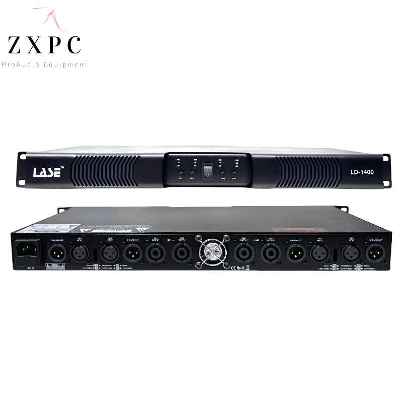 LASE LD-1400 Power Amplifier 4 Channel x 350 RMS Watts @ 8Ω