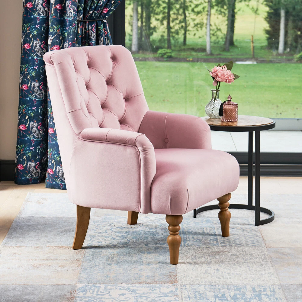 Blush pink sale chair for bedroom