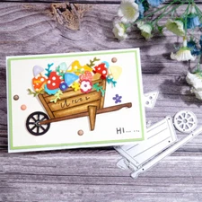 Wheelbarrow Metal Cutting Dies for Scrapbooking Embossing Paper Card Crafts DIY