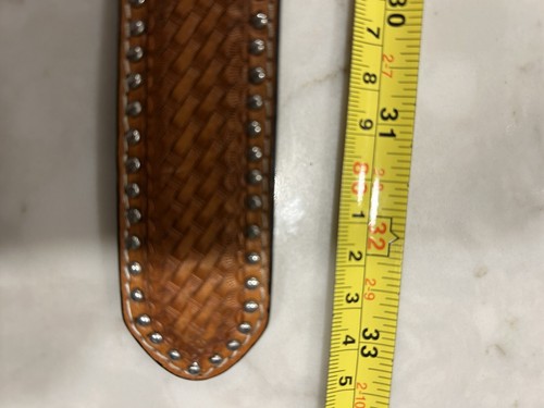 Children Ranger Belt Co. Brown Hand Tooled Leather Western Conches Size 26 - Picture 4 of 9