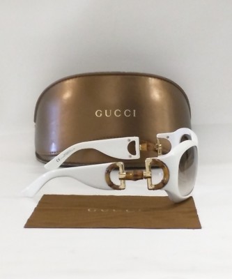 Vintage Gucci White Gold Bamboo Male Female Sunglasses GG2970/S ND6S8 57/14  | eBay