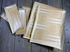 VINTAGE ANTIQUE BIKE BICYCLE WATER TRANSFER DECALS TRIPLE ARROWS RED  GOLD