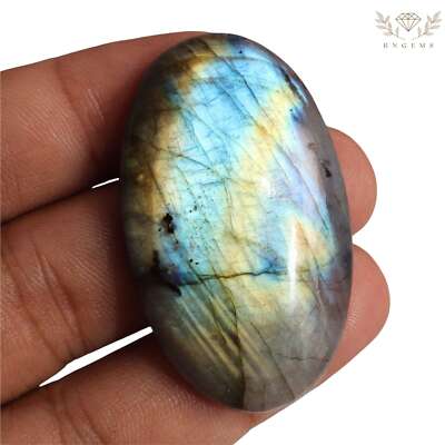 87.7 Cts. Blue Color Flash Labradorite Oval Shape Loose Gemstone S-4337