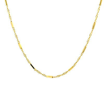 14k Gold Kette massiv Halskette Kabel ausgefallen mit einem Stab 16'' 18'' 20'' fein ausgefallen